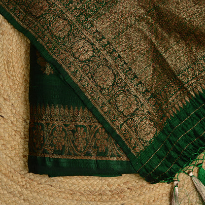 Green Raw Silk Suit Set
