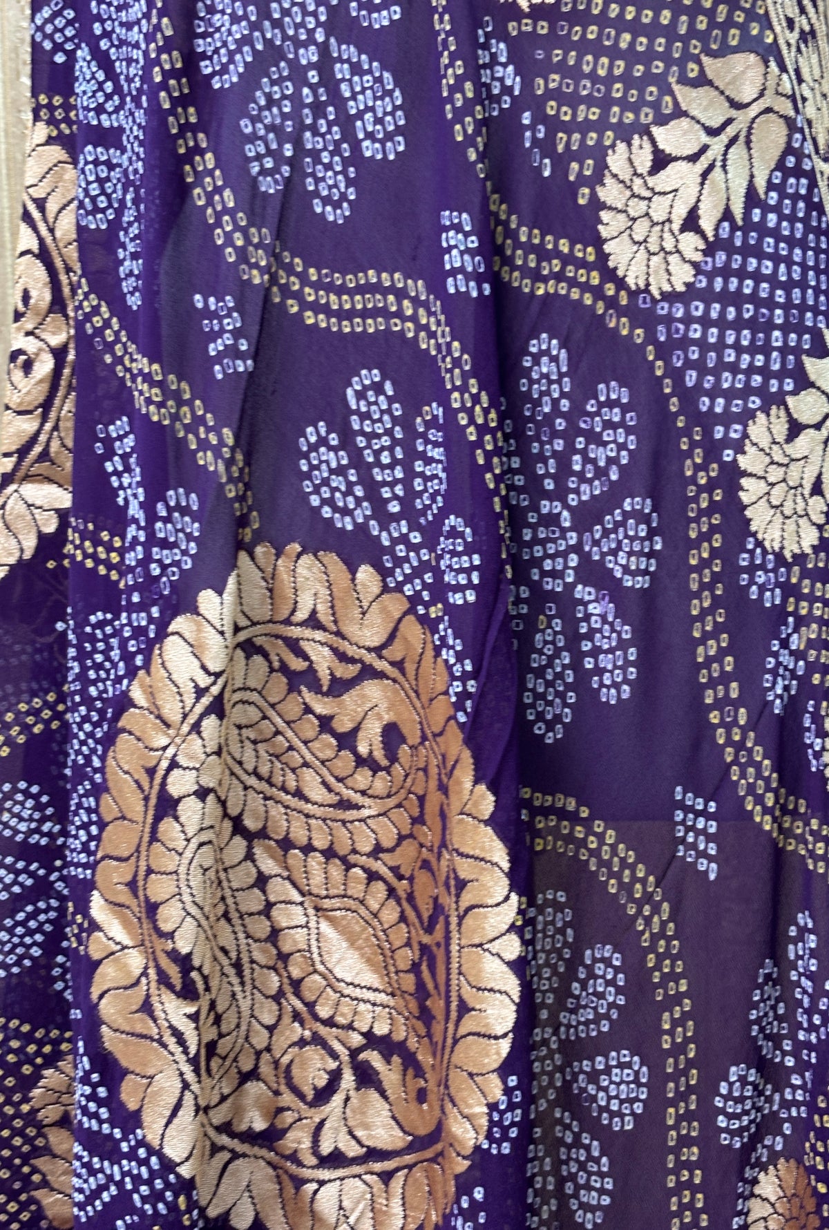 Lavender blue exclusive bandhani dupatta