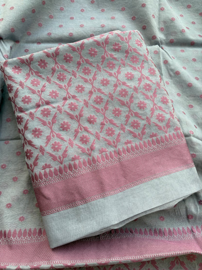 Light blue Chanderi handwoven suit set