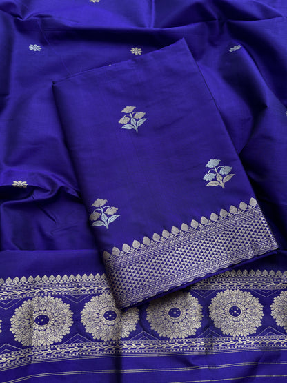 Purple Katan by katan silk kadhwa suit set