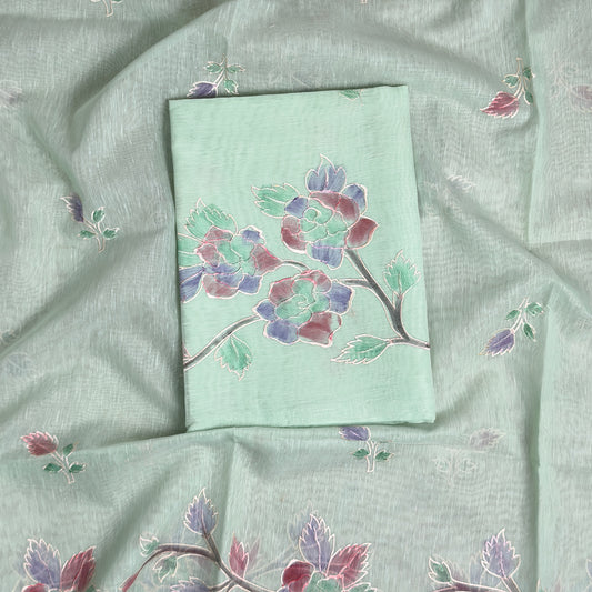Blue linen cotton suit set