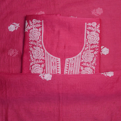 Pink Chanderi silk suit set