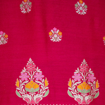 Red Moonga Silk Meenadar  suit set