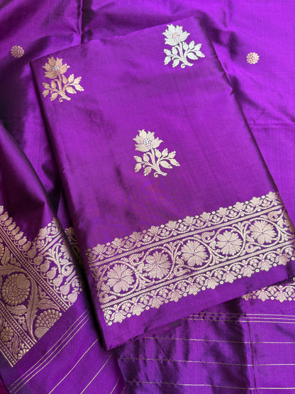 Purple Katan by katan silk 3 piece suit set
