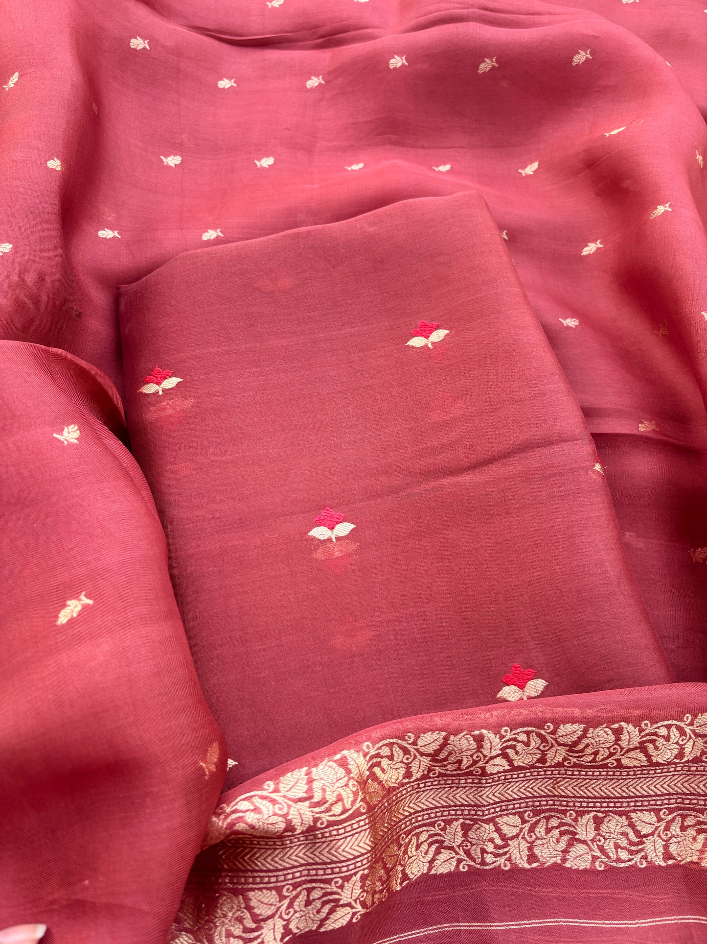 Rust brown kora Kadhwa suit set