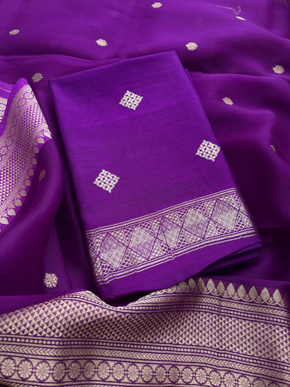Purple Chiniya kora suit set