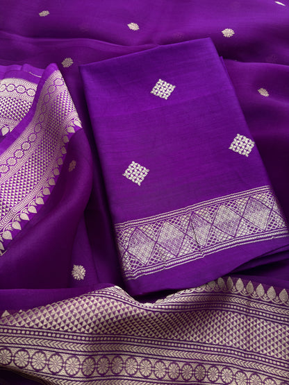 Purple Chiniya kora suit set