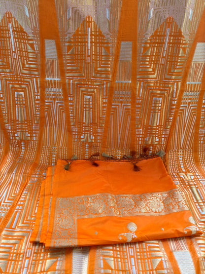 Orange silk Lehanga