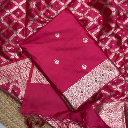 Red mulberry silk suit set