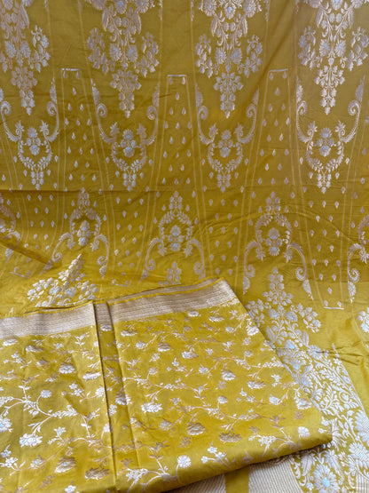 Yellow silk lehanga