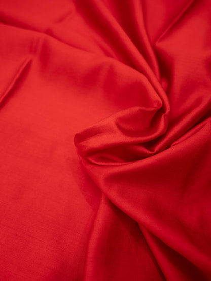 Red Kora silk kadhwa suit set