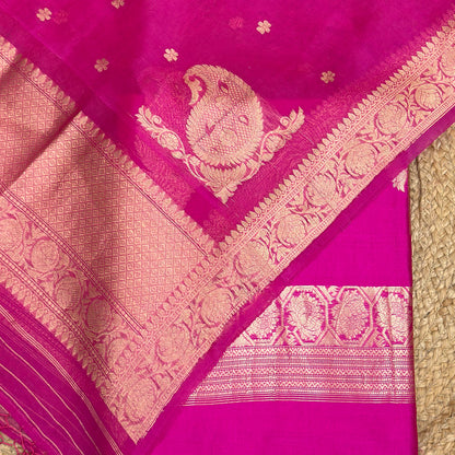 Pink Kora silk 3 piece suit set