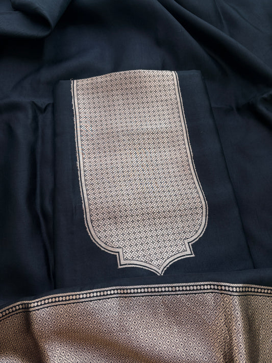 Black mango silk suit set