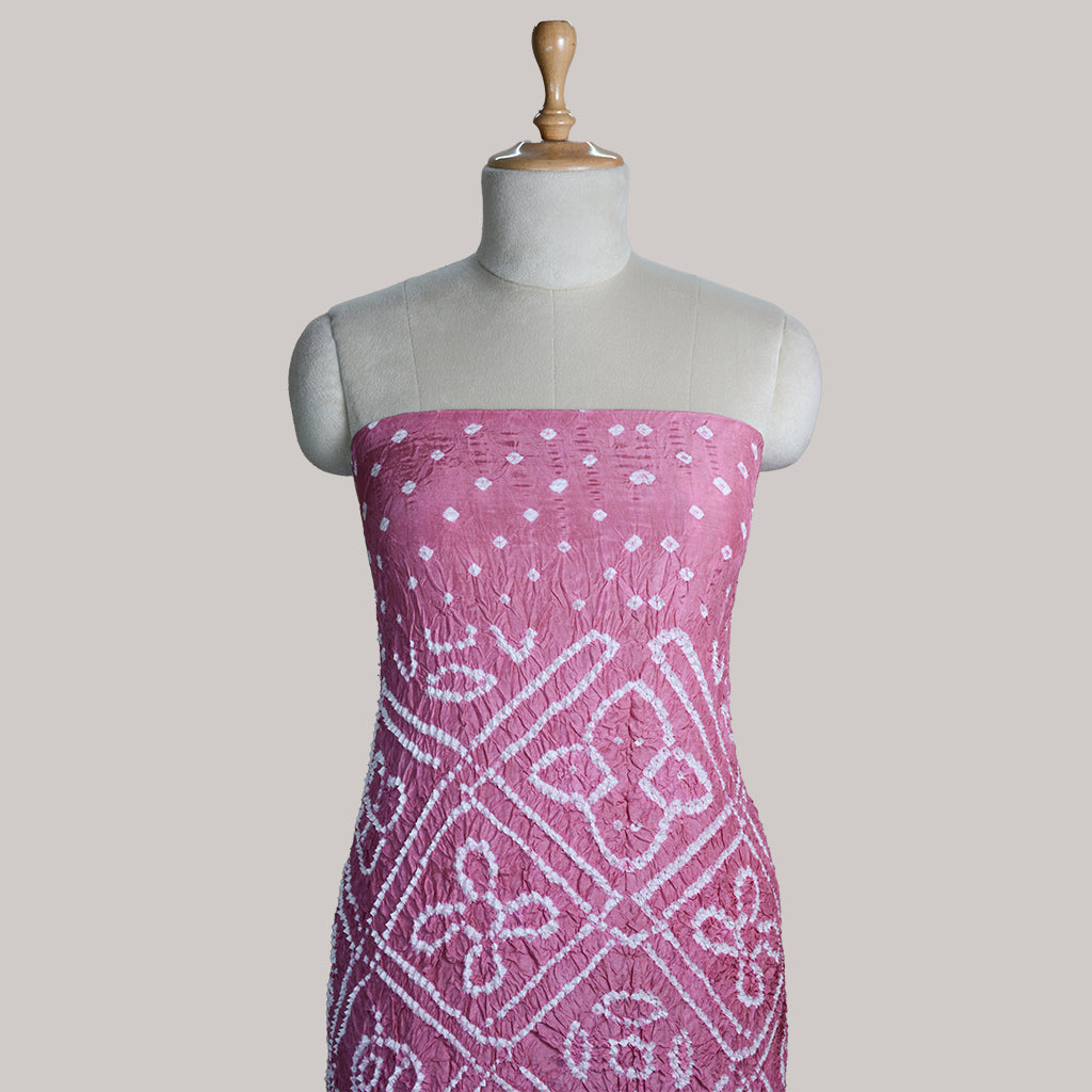 Onion Pink bandhani Paithani suit set