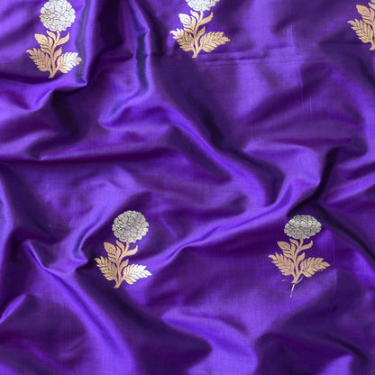 Purple katan silk fabric