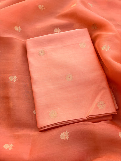 Peach kora Chiniya suit set