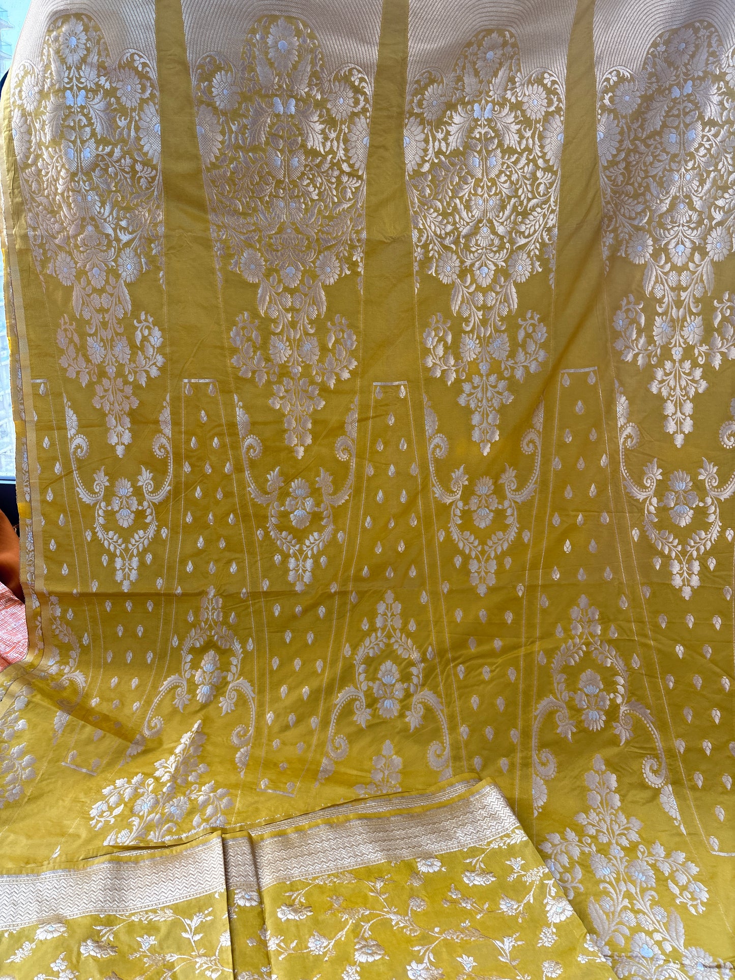 Yellow silk lehanga
