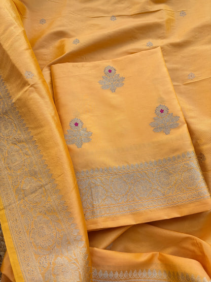 Yellow katan by katan kadhwa meenadar suit set