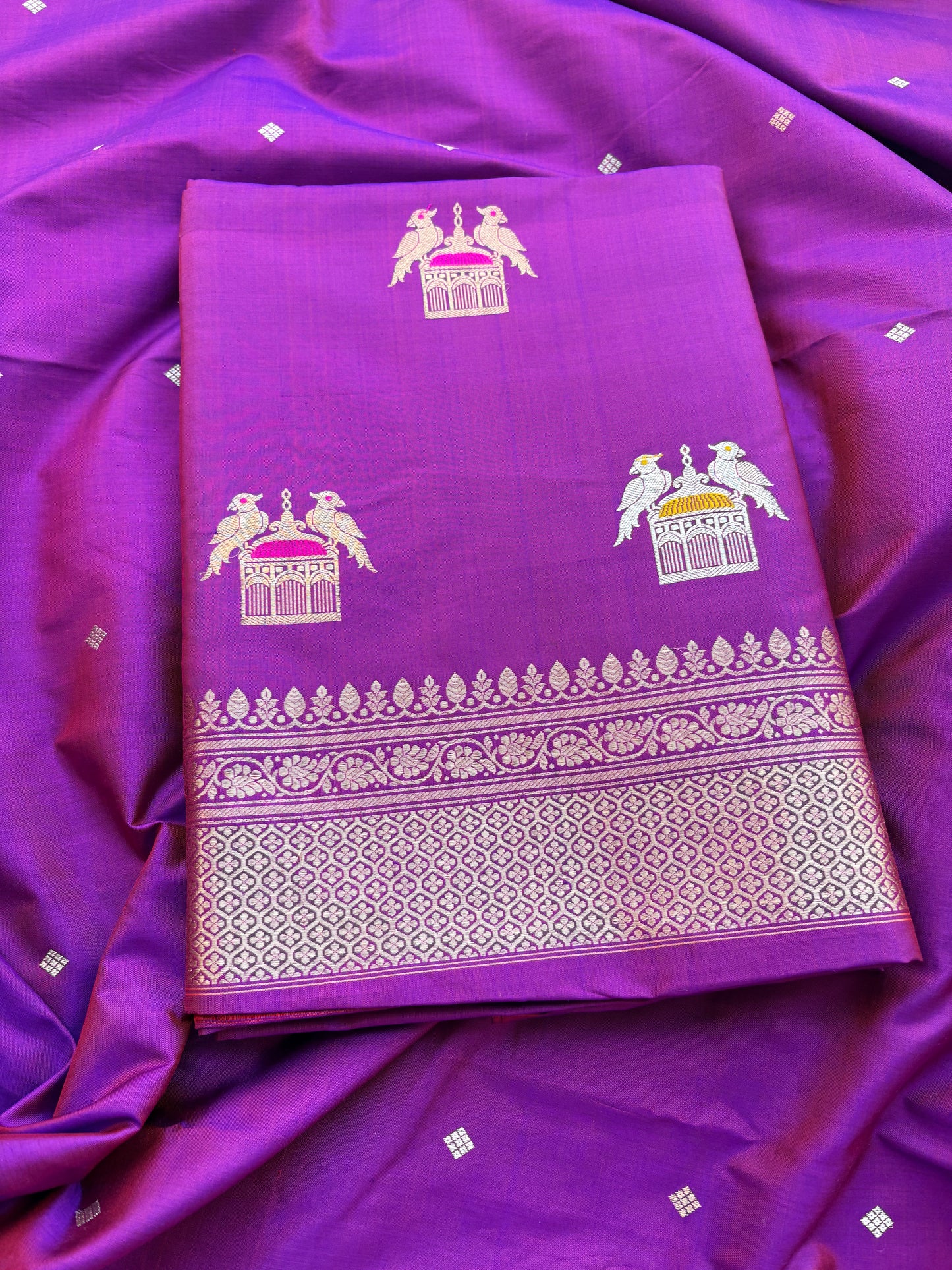 Purple katan by katan kadhwa suit set