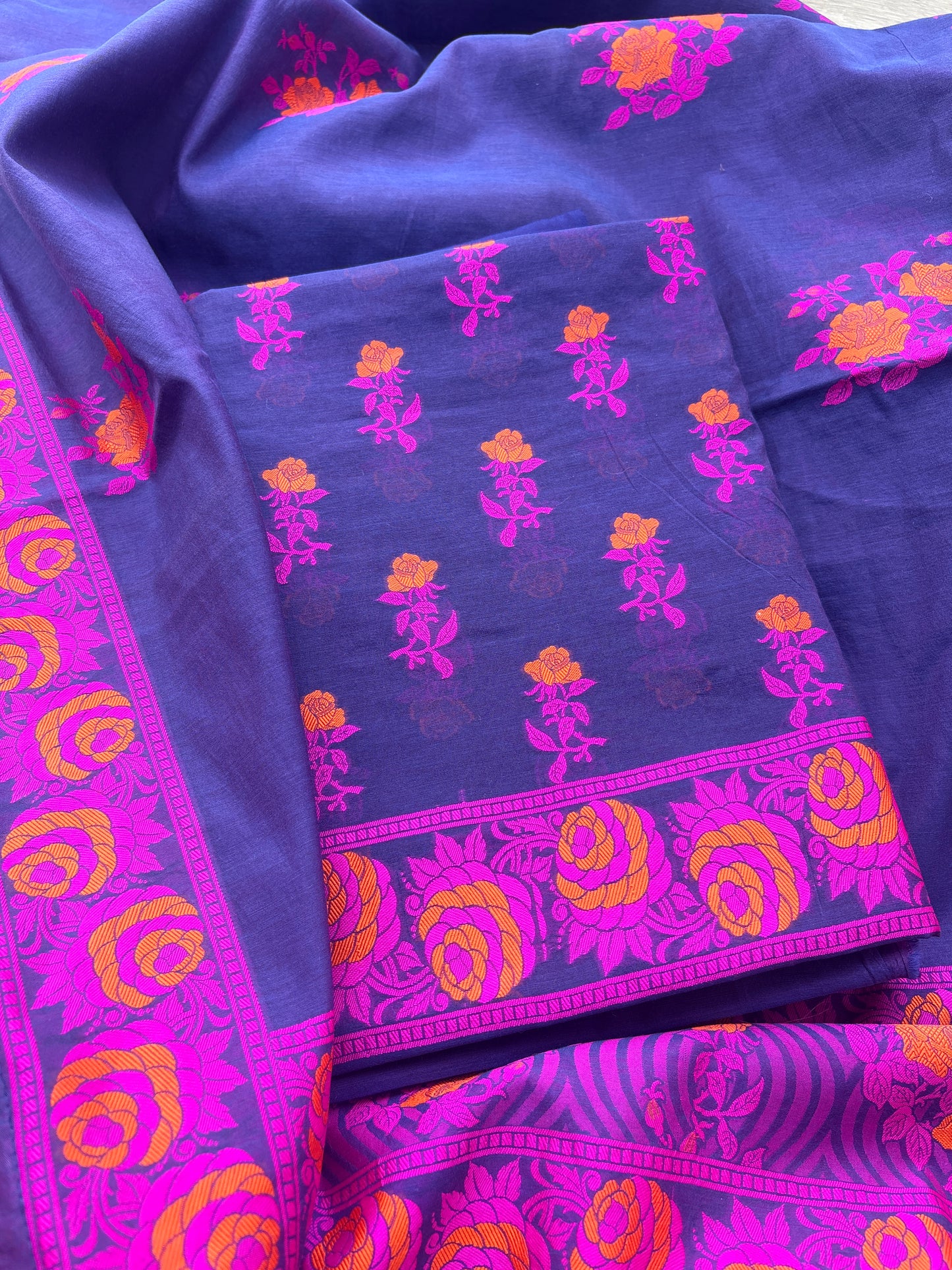 Purple meenadar Chanderi suit set( cc-10)