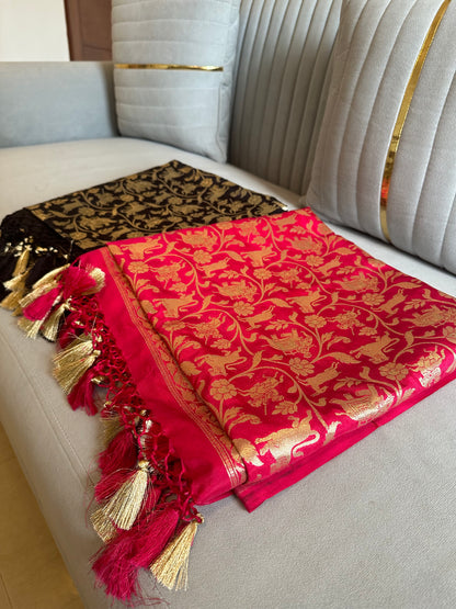 Pure silk shikargarhi dupatta