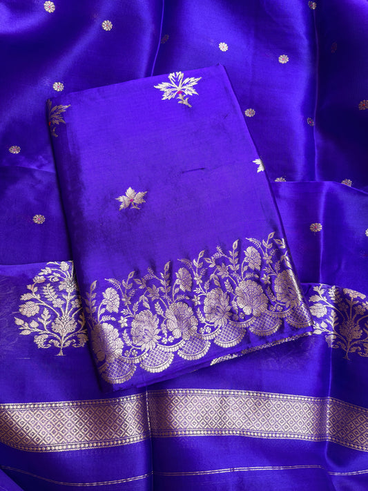 Purple mango silk 3 piece suit set