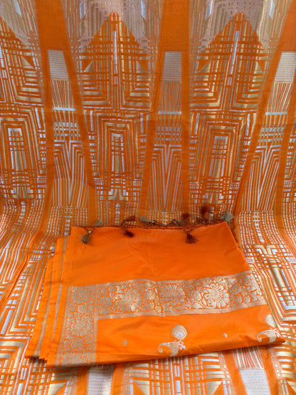 Orange silk Lehanga