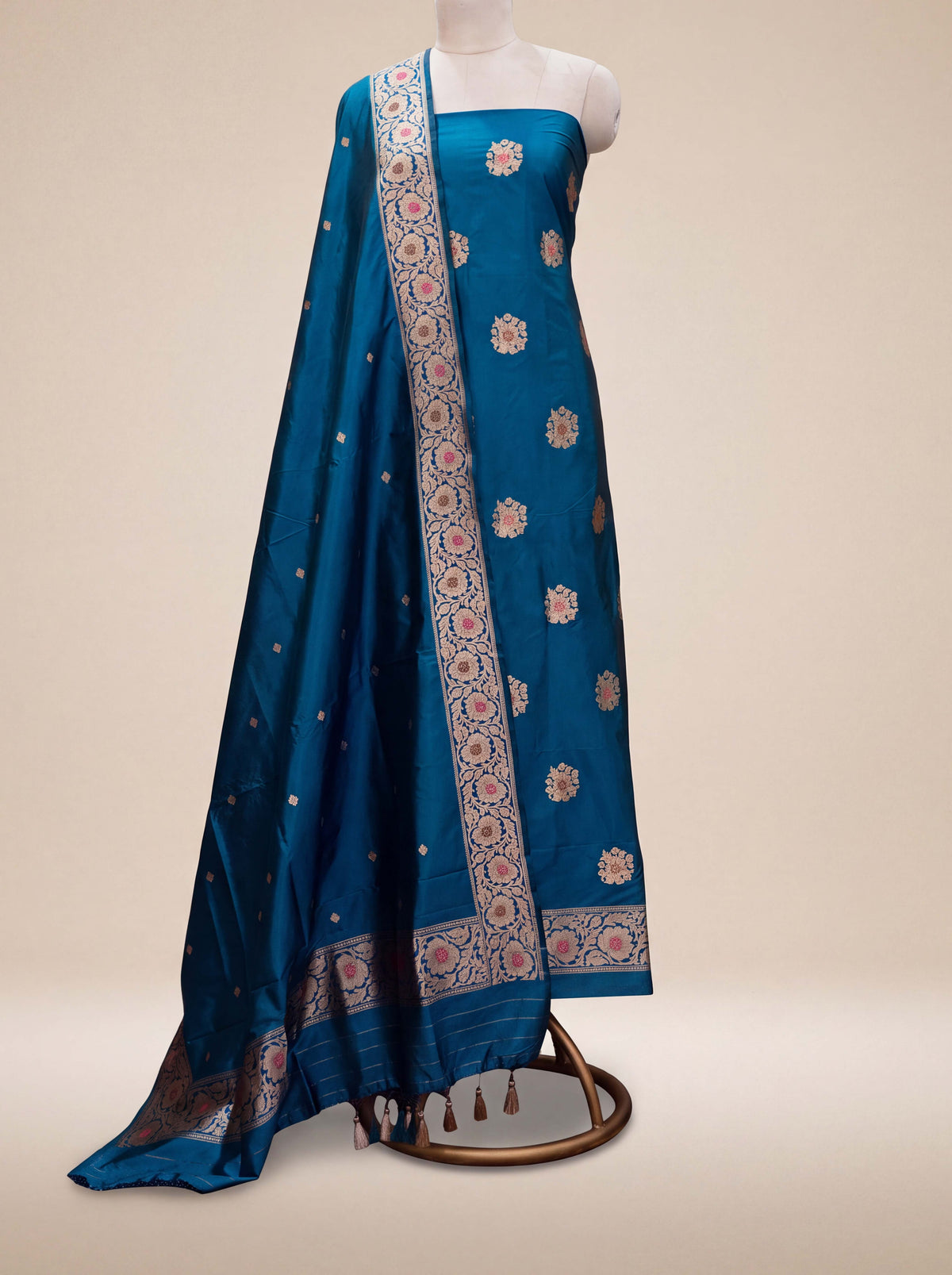 Blue katan by katan silk suit set