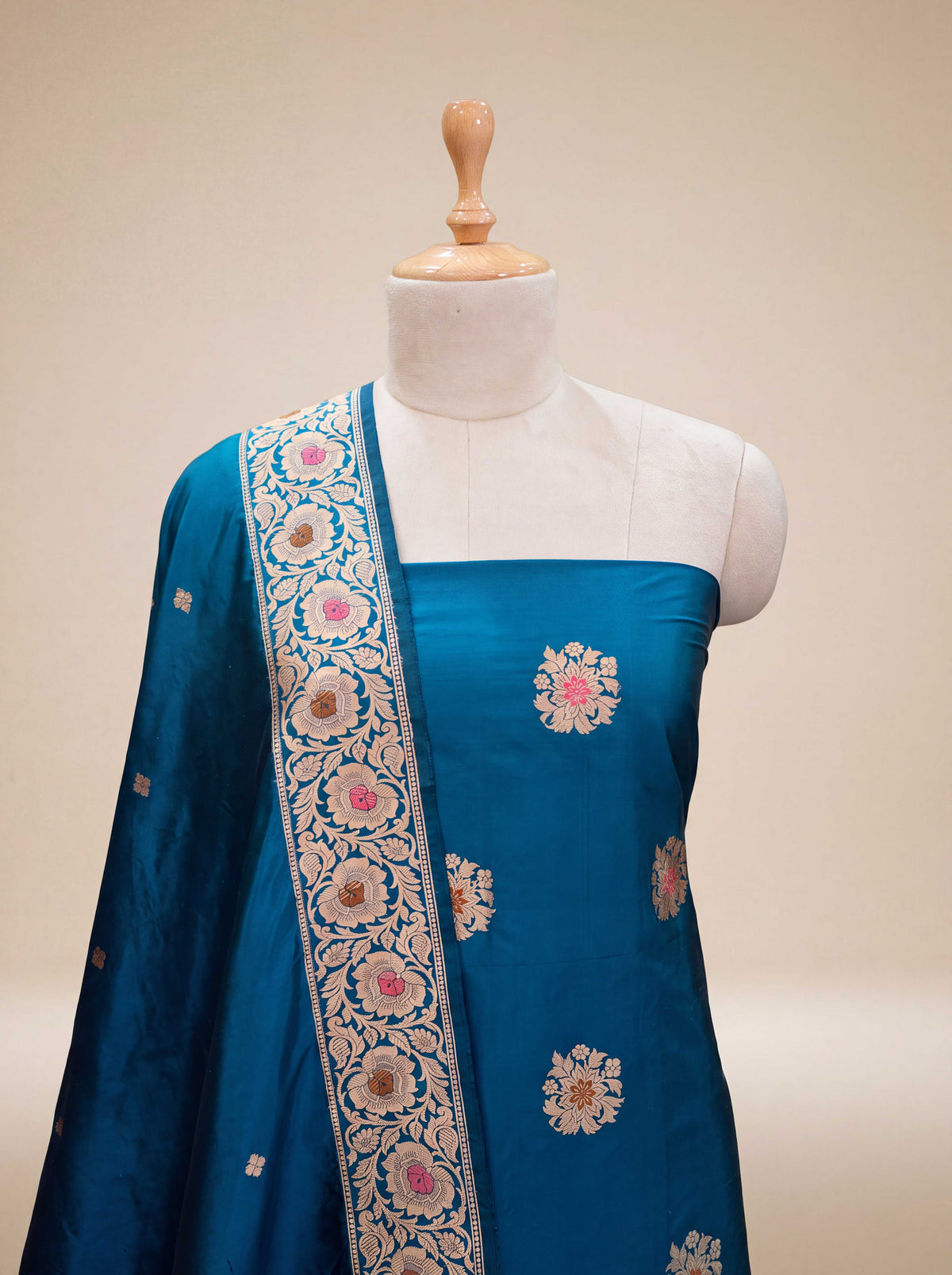 Blue katan by katan silk suit set