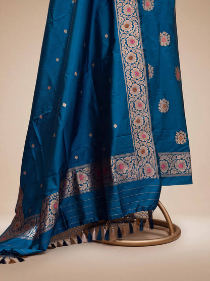 Blue katan by katan silk suit set