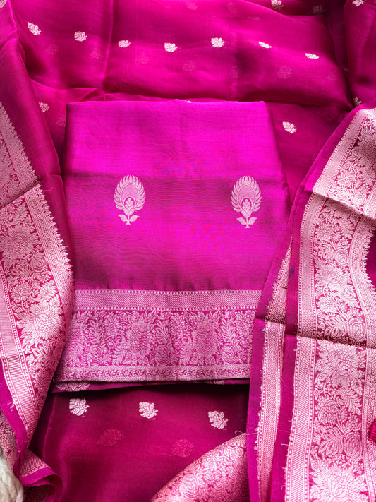 Magenta Chiniya kora suit set
