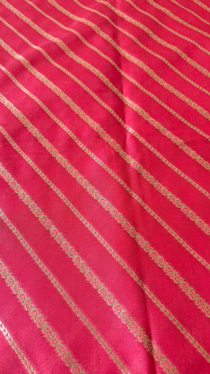 Dull red premium Banarasi silk dupatta