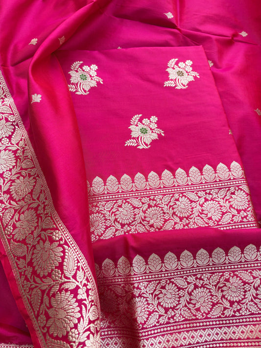 Pink katan by katan meenadar suit set