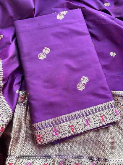 Purple katan by katan meenadar suit set