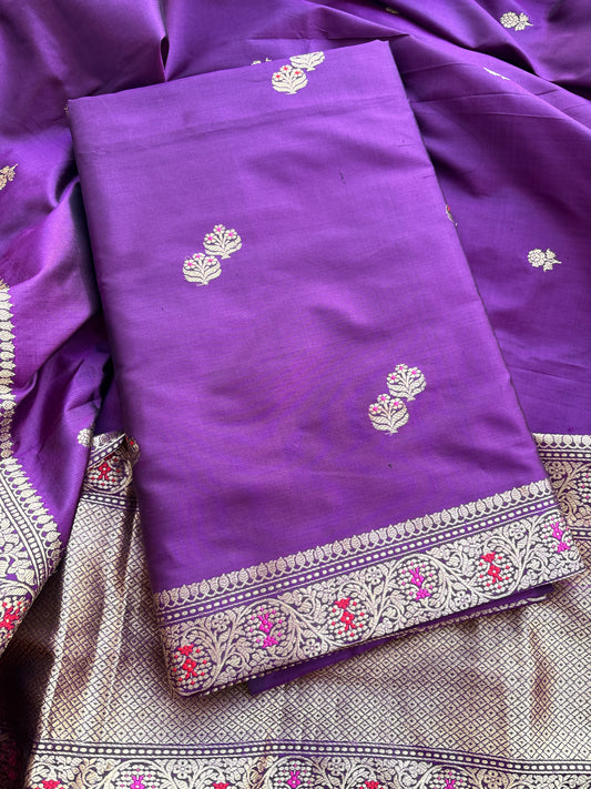 Purple katan by katan meenadar suit set