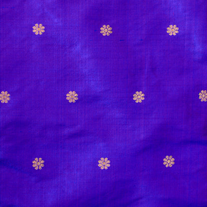 Blue purple katan silk fabric