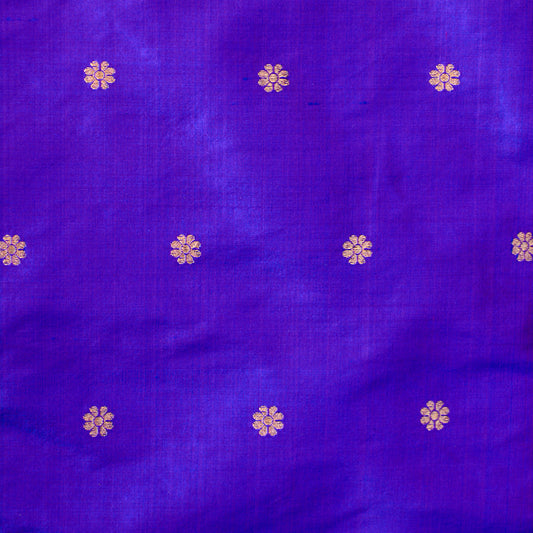Blue purple katan silk fabric