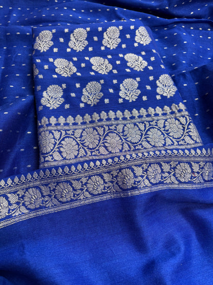 Blue moonga chiffon  3 piece suit set