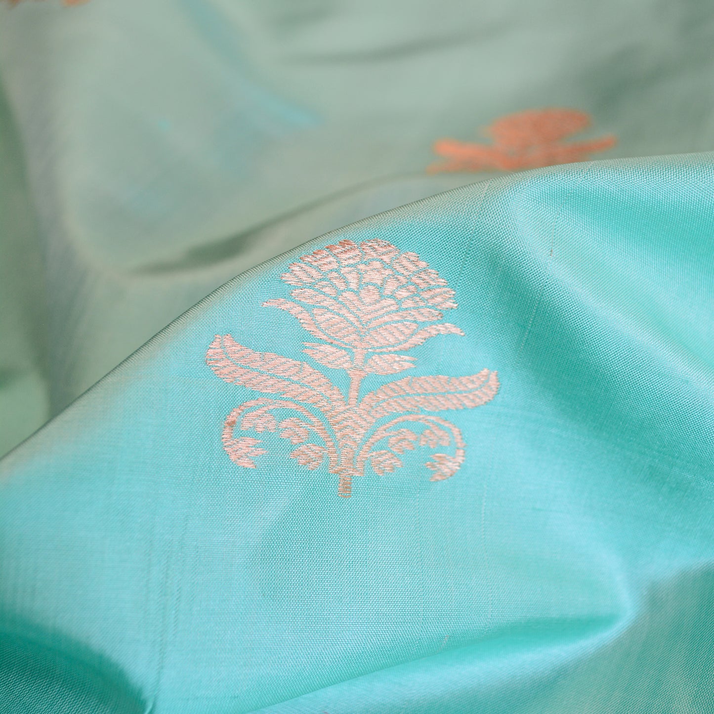 Turquoise Katan silk fabric