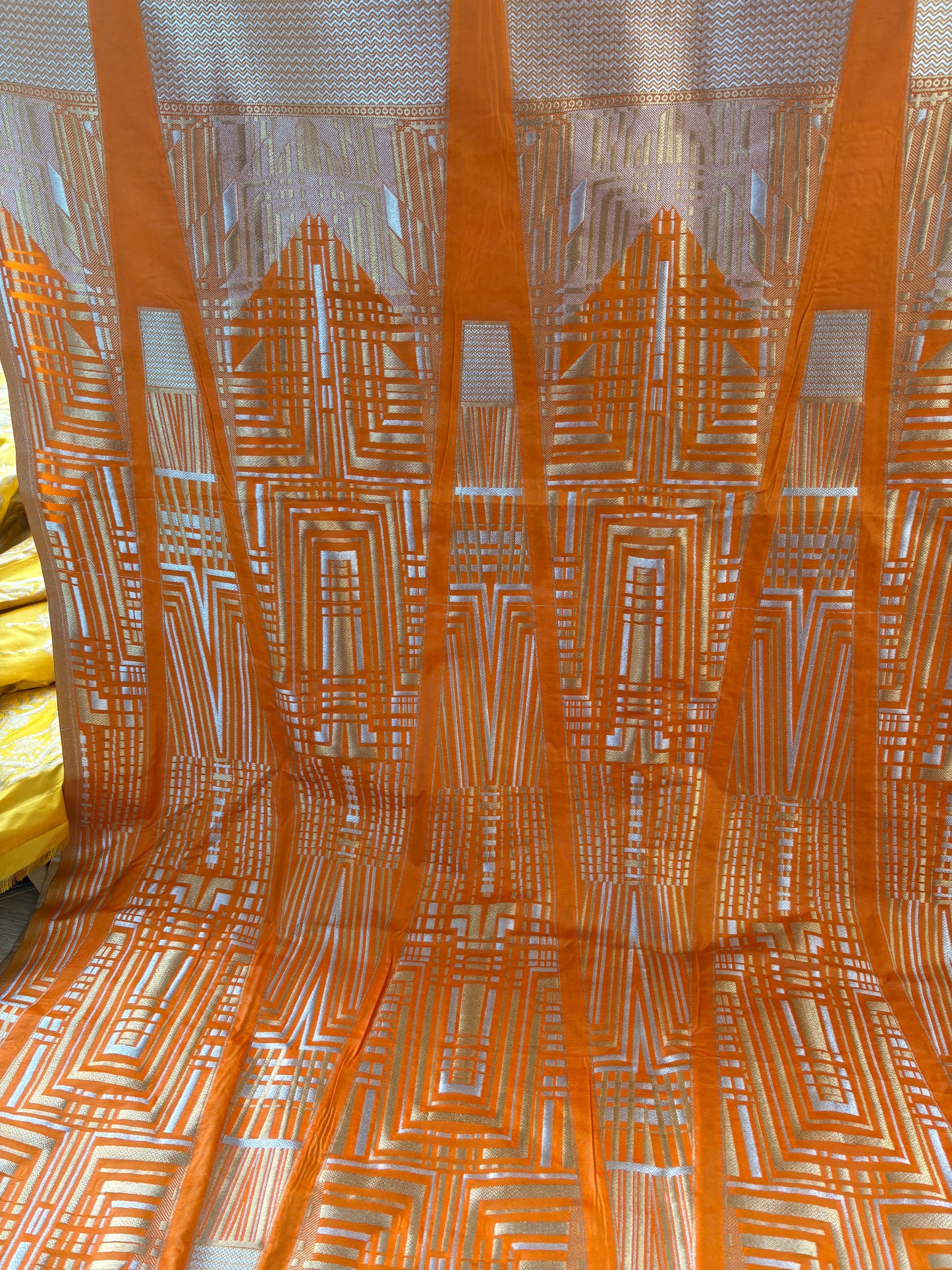 Orange silk Lehanga