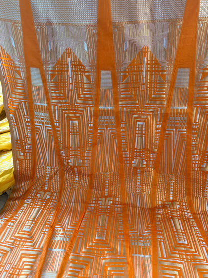 Orange silk Lehanga
