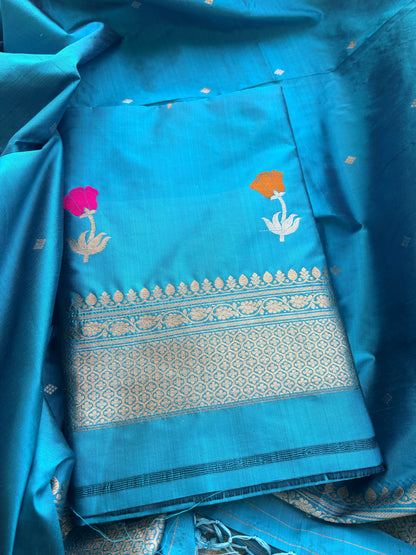 Blue Katan by Katan  silk suit set