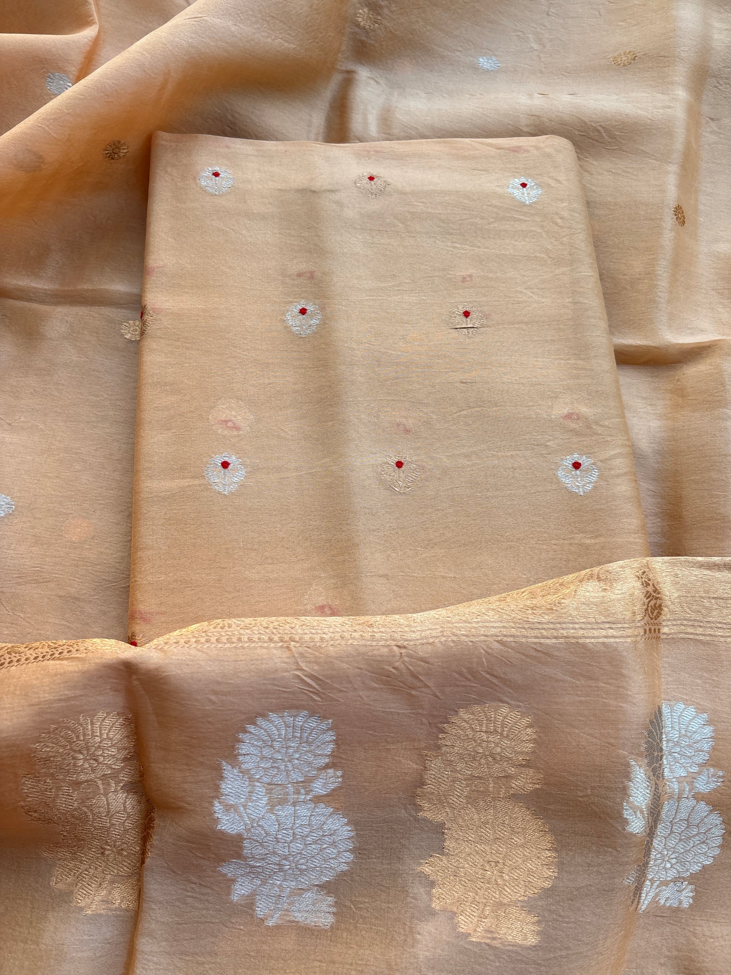 Cream/ beige  kora kadhwa suit set