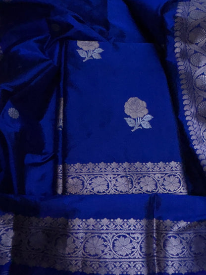 Blue Katan by katan silk 3 piece suit set