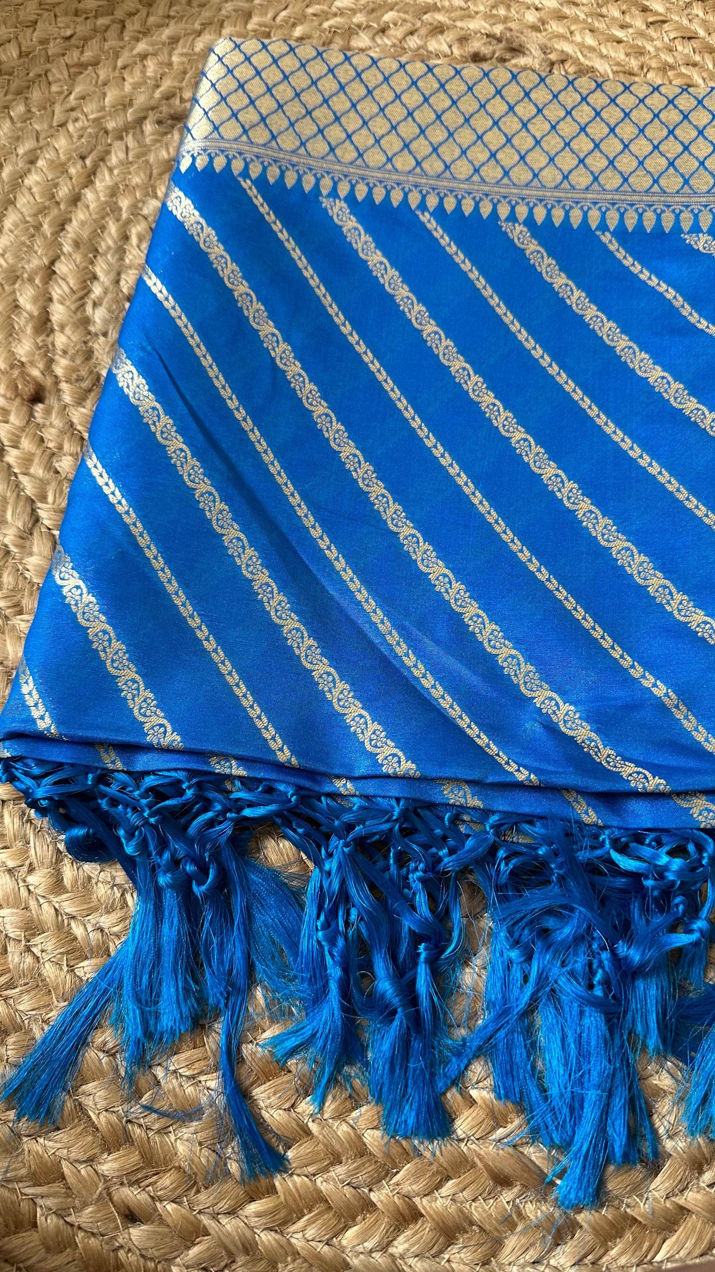 Blue premium Banarasi silk dupatta