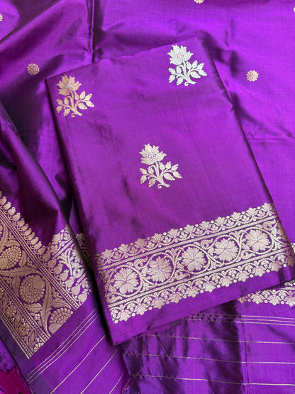 Purple Katan by katan silk 3 piece suit set
