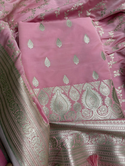 Pink Mashru silk suit set