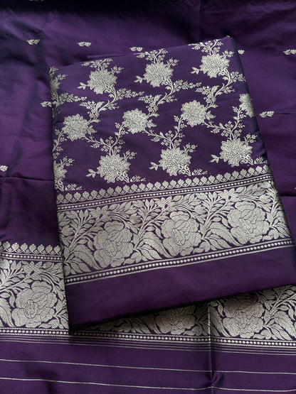 Purple katan by katan silk suit set