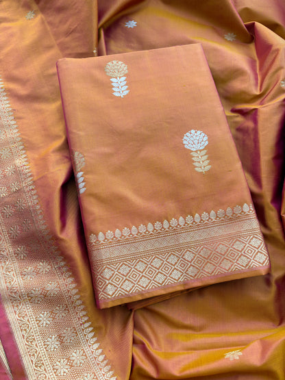 Rust katan by katan silk suit set