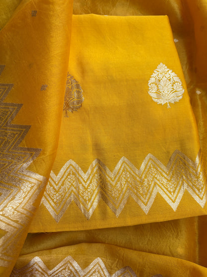 Yellow Chiniya kora suit set